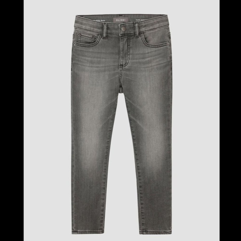 DL1961 Boys' Zane Skinny Fit Knit Jean Steel 14